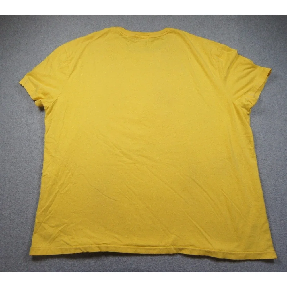 Polo Ralph Lauren Shirt Mens XLarge Yellow Graphic Tee Classic Fit Short Sleeve